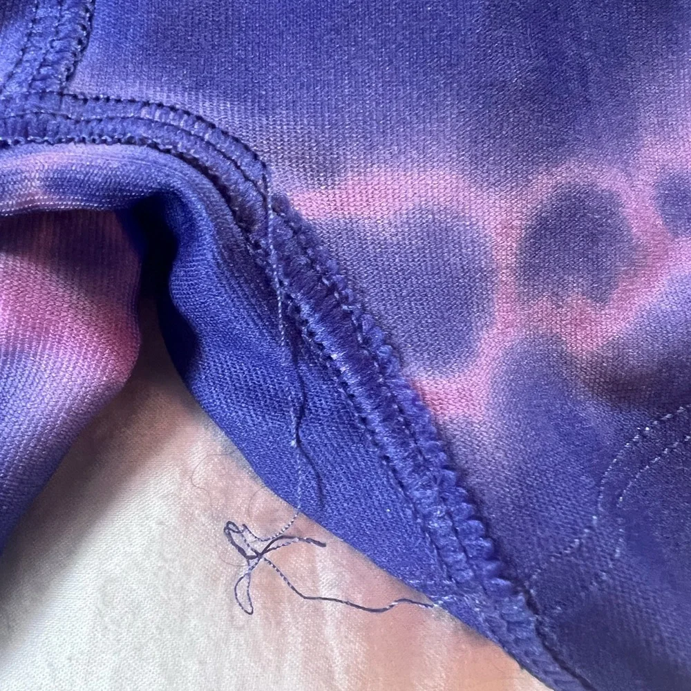 New Balance Women's Tie-Dye Short Workout Spandex - Purple and Pink